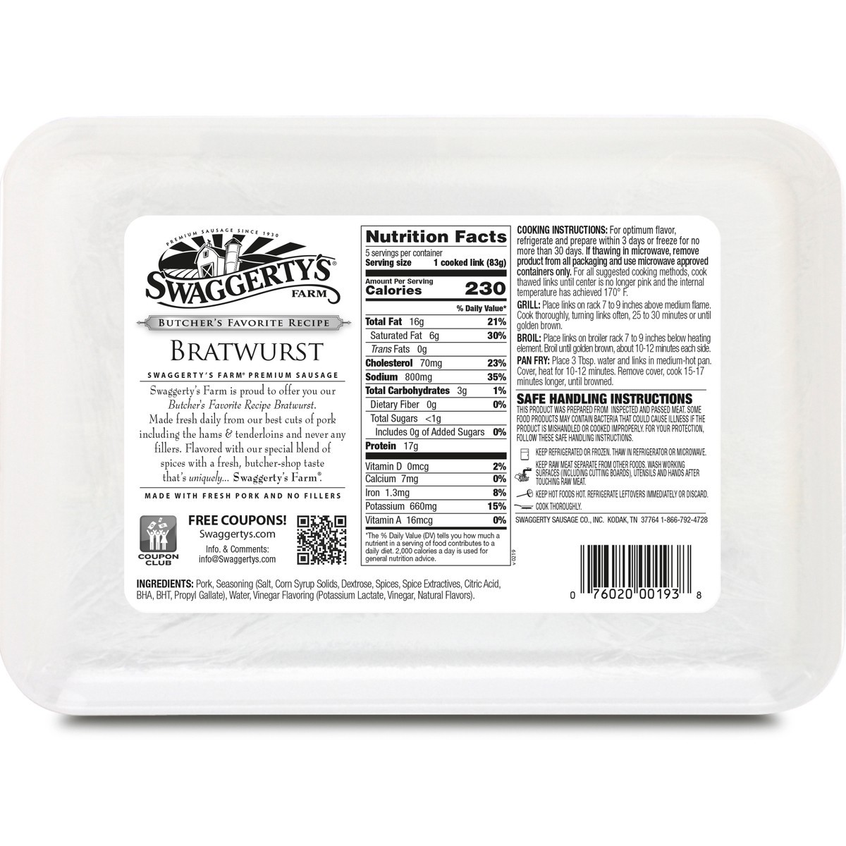 slide 10 of 13, Swaggerty's Farm Butcher's Favorite Recipe, 19 oz