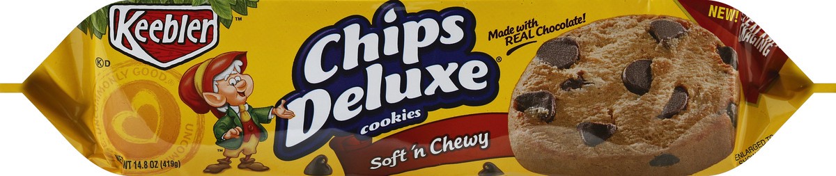 slide 4 of 6, Keebler Chips Deluxe Soft 'n Chewy Cookies, 14.8 oz