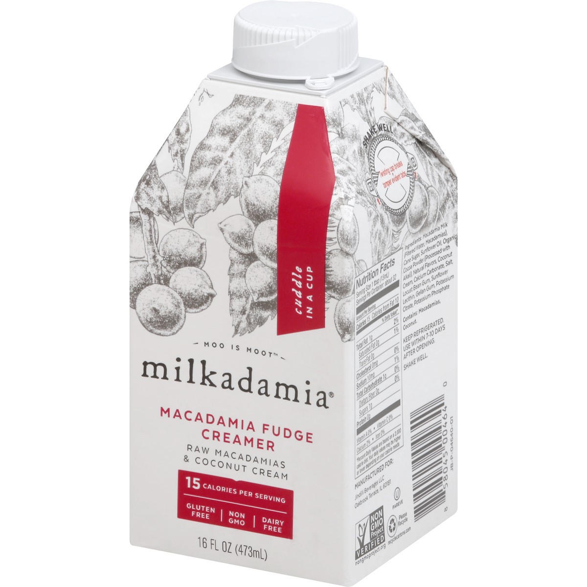 slide 9 of 13, Milkadamia Macadamia Milk Fudge Creamer, 16 fl oz