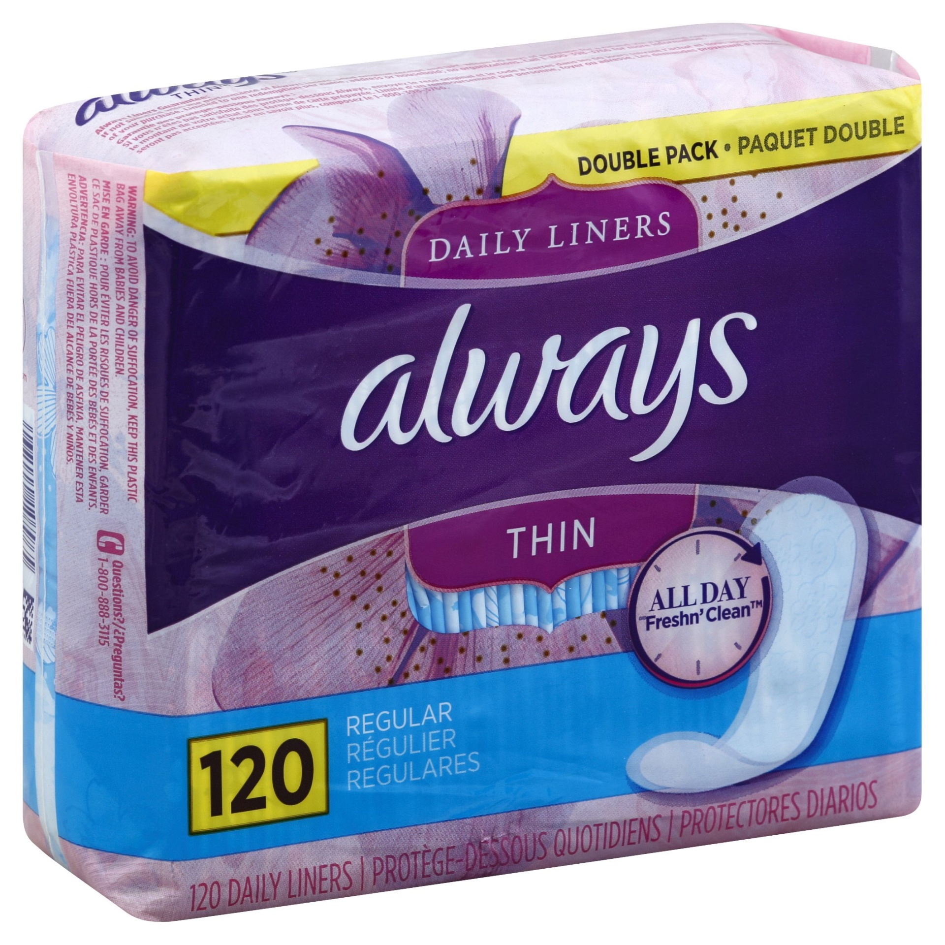 Always Thin Daily Liners 120 ct Shipt