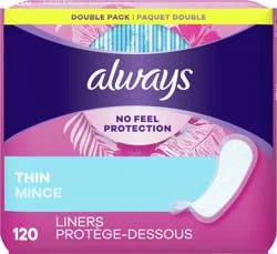 Always Unscented Thin Daily Liners