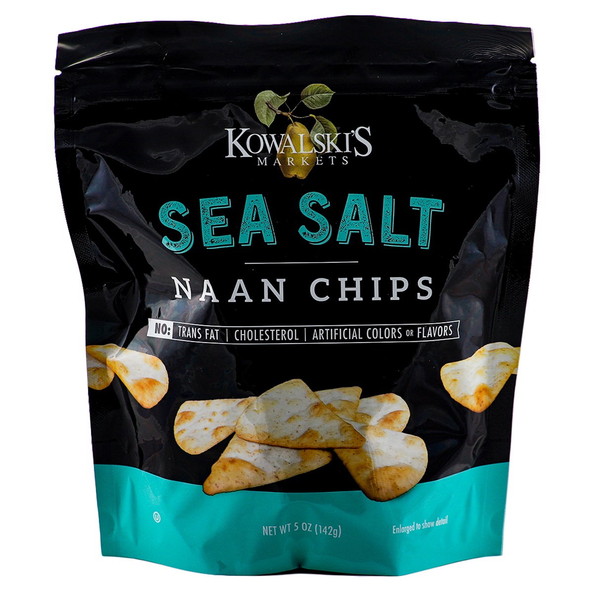 slide 1 of 1, Kowalski's Sea Salt Naan Chips, 5 oz
