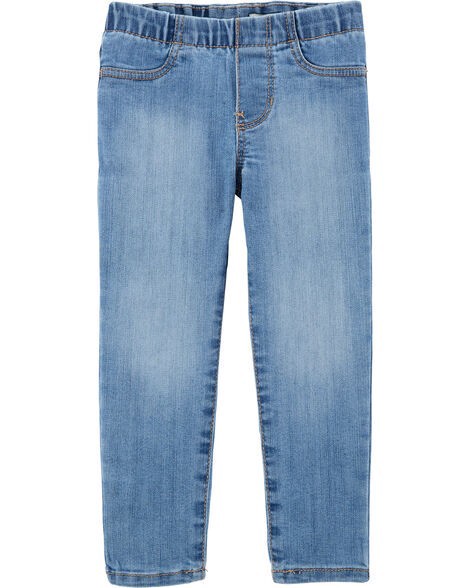 slide 1 of 2, Oshkosh Baby Elastic Waist Winchester Wash Jeggings - 18m, 1 ct