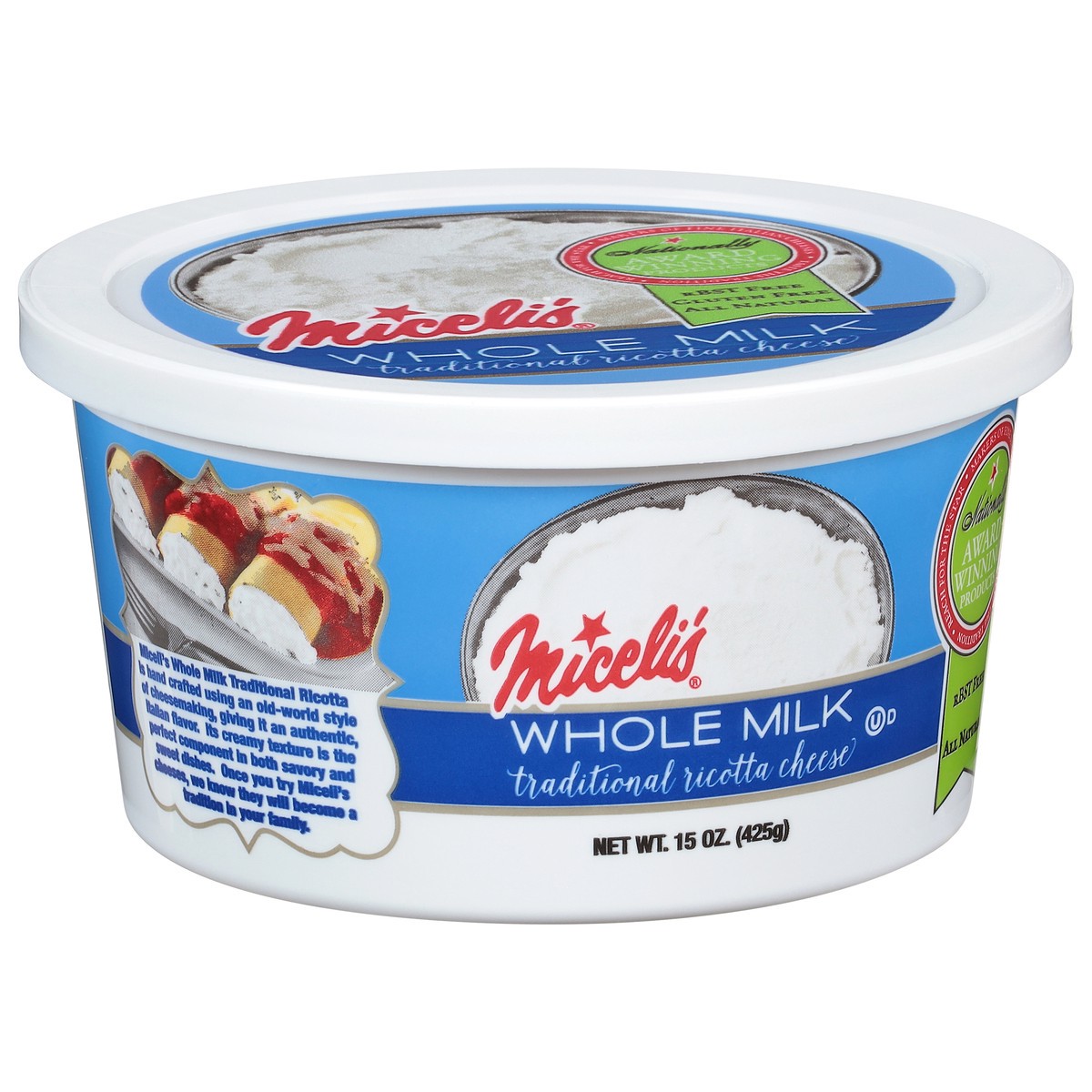 slide 5 of 9, Miceli Traditional Ricotta Cheese, 15 oz