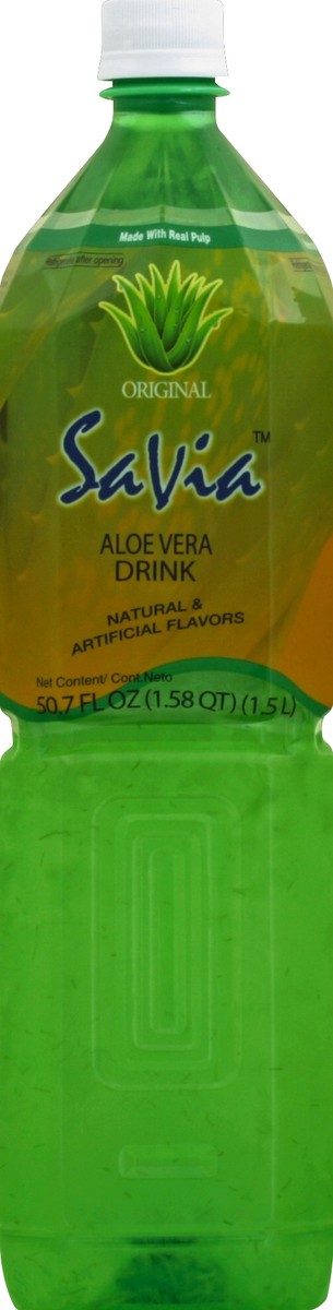 slide 4 of 4, SaVia Aloe Vera Drink 50.7 oz, 50.7 oz