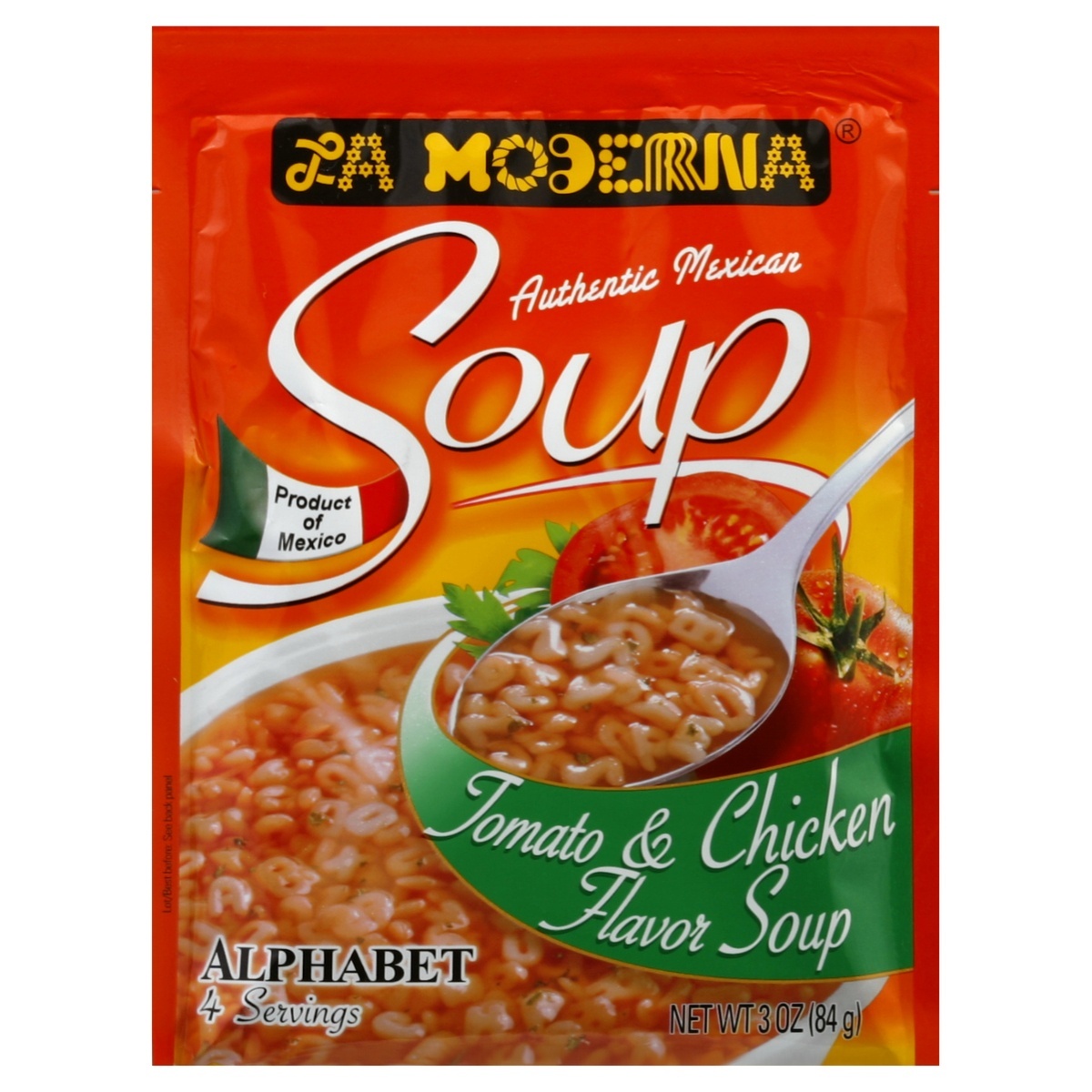 slide 1 of 1, La Moderna Alphabet Tomato & Chicken Flavor Authentic Mexican Soup, 3 oz