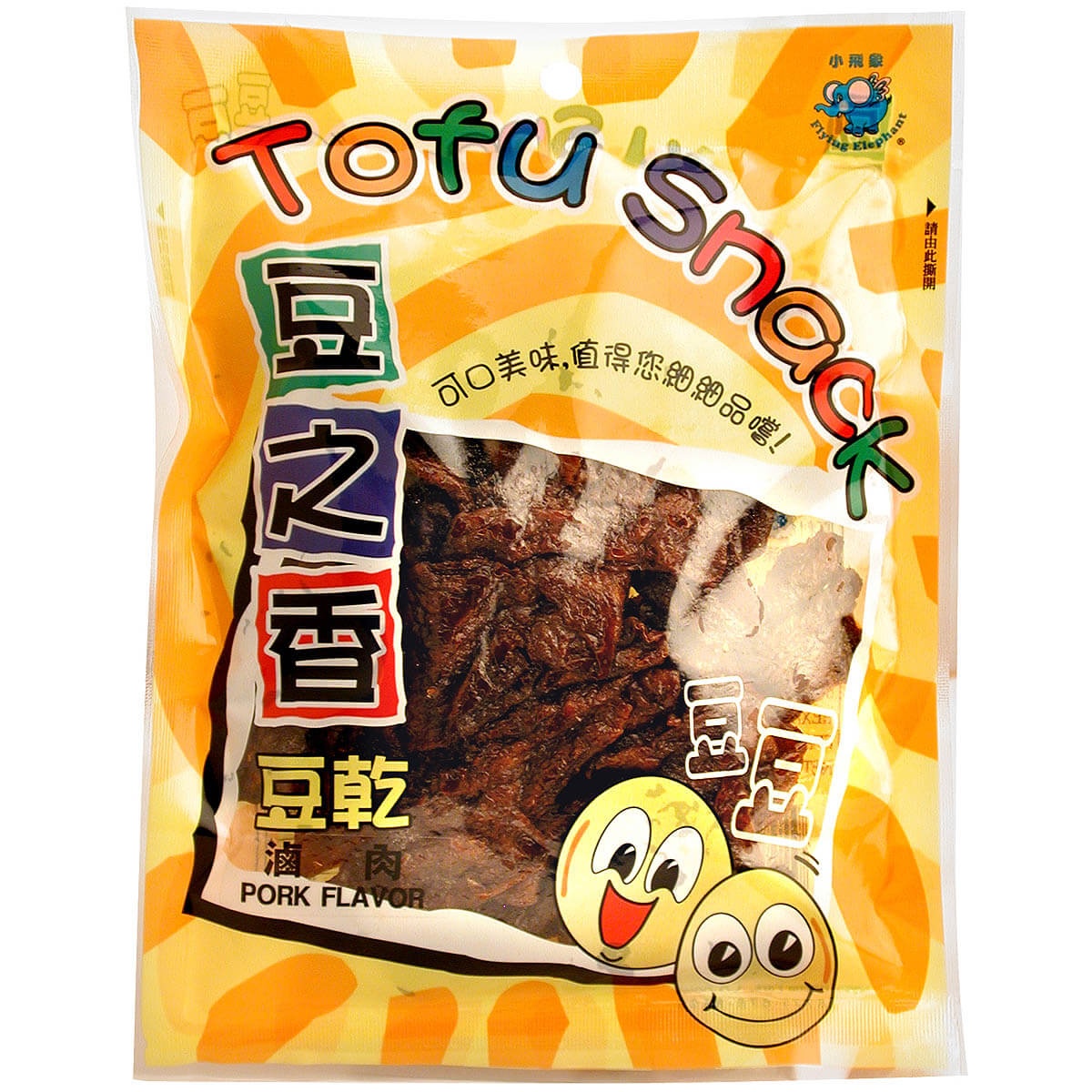 slide 1 of 1, Flying Elephant Tofu Snack-pork, 4.93 oz