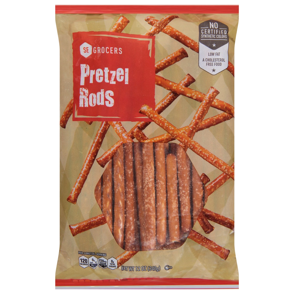 slide 1 of 1, SE Grocers Pretzel Rods, 12 oz