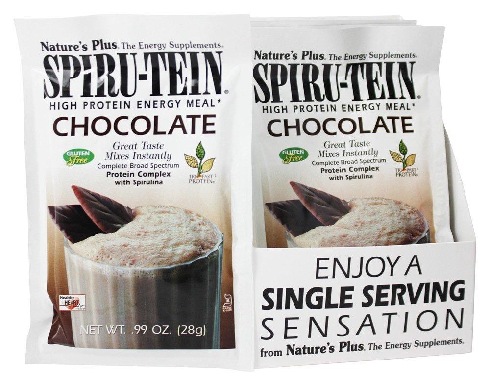 slide 1 of 1, Nature's Plus Spiru-tein Chocolate High Protein Energy Meal Packet, 0.99 oz