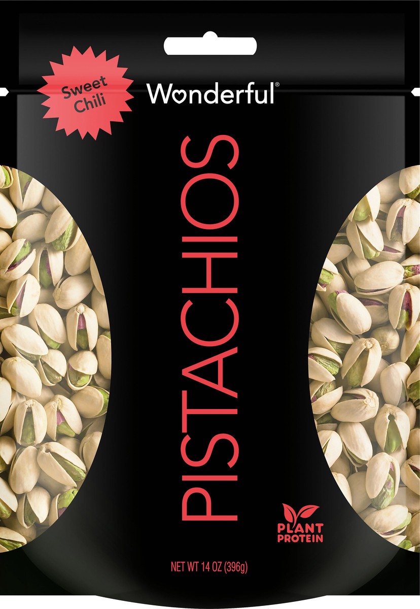 slide 2 of 3, Wonderful Pistachios, In Shell Sweet Chili Flavored Nuts, 14 Ounce Bag, 14 oz