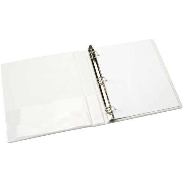 slide 3 of 3, SKILCRAFT View 3 Ring Binder, 1"" D Rings, White (AbilityOne 7510 01 384 8786), 1 ct