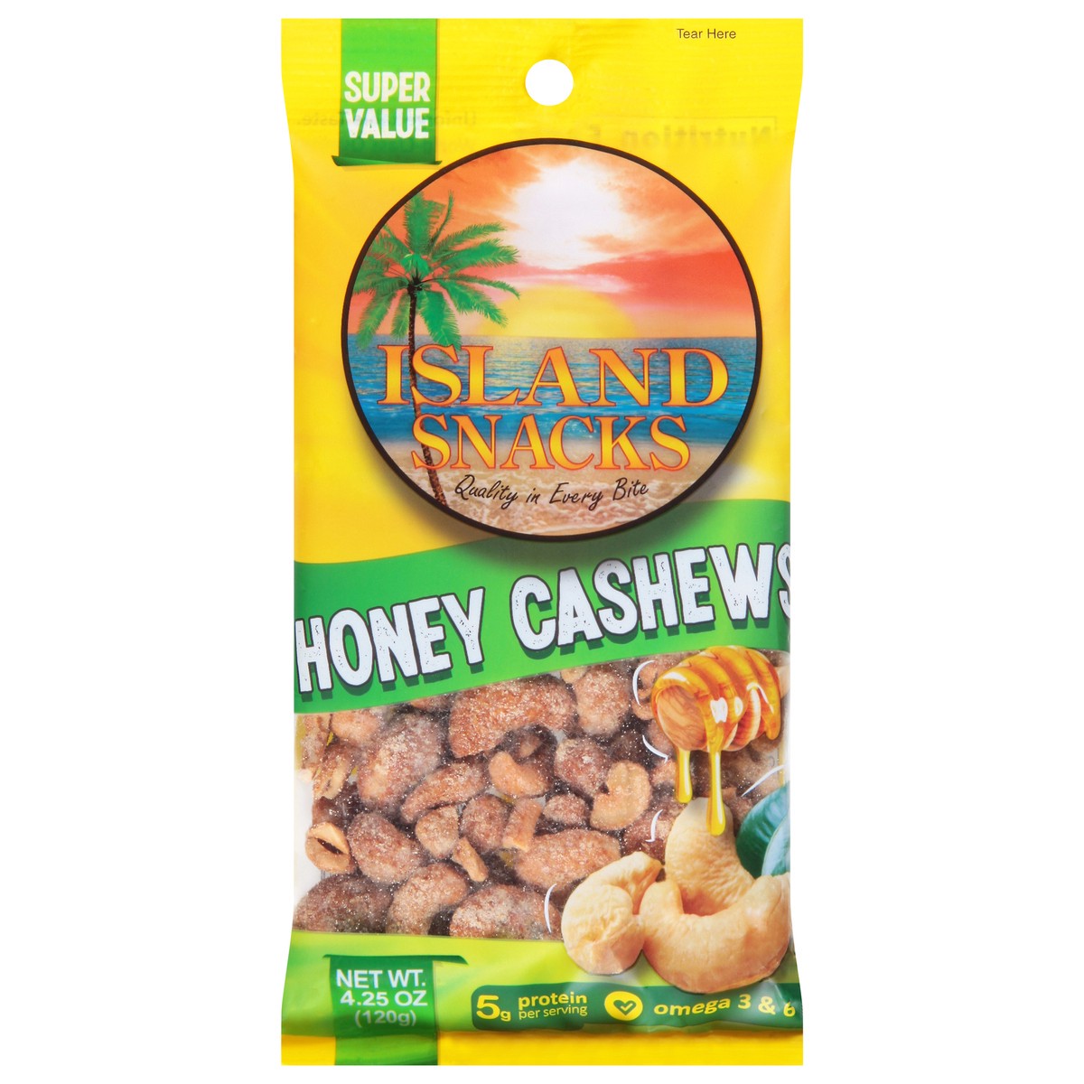 slide 1 of 12, Island Snacks Honey Cashews - 4.2 oz, 4.2 oz