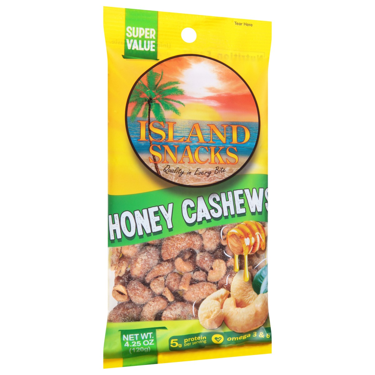 slide 7 of 12, Island Snacks Honey Cashews - 4.2 oz, 4.2 oz