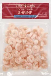 Great Catch Tail On Cooked Small Shrimp 12 oz