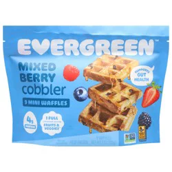 Evergreen Mixed Berry Cobbler Waffles Mini 9 ea