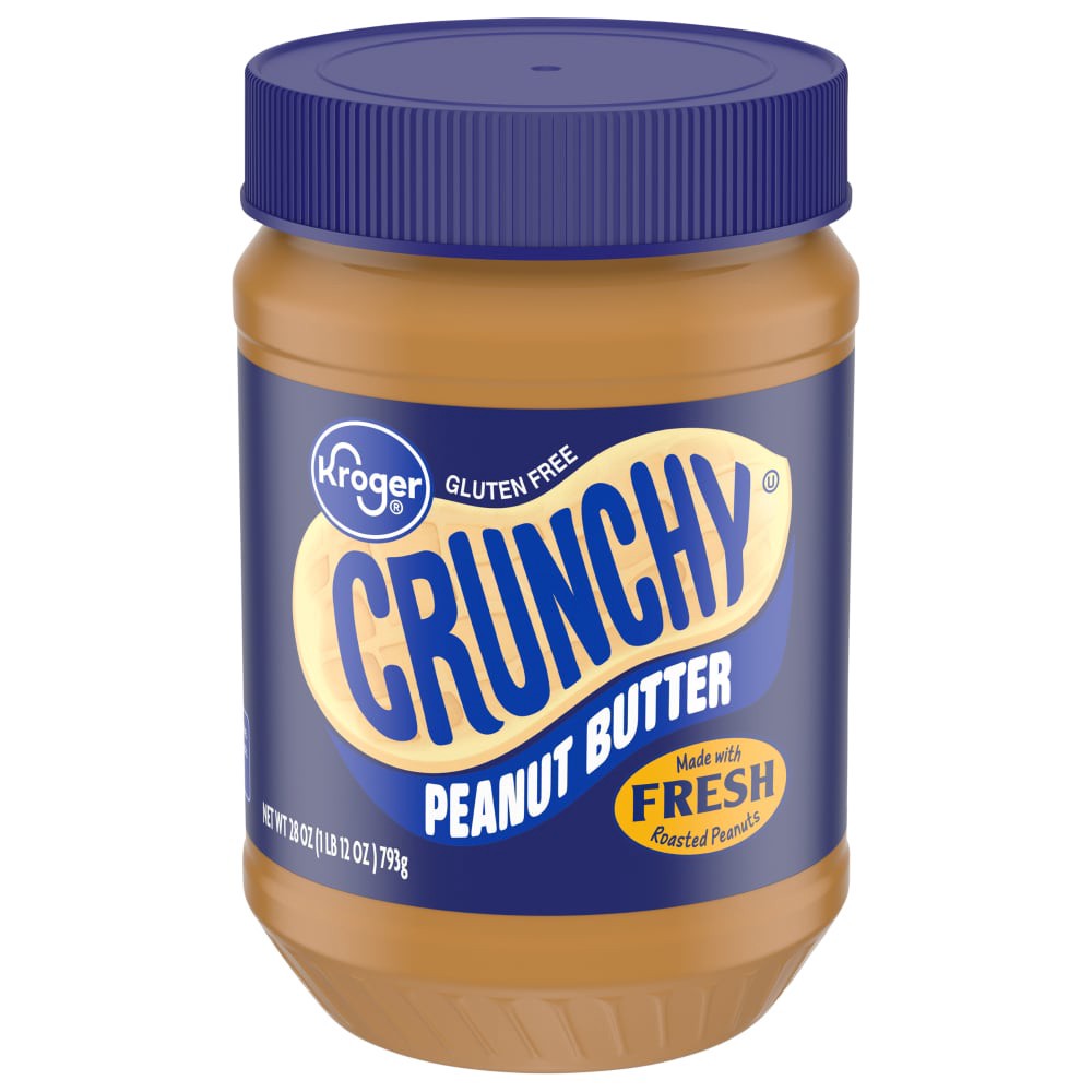 slide 1 of 4, Kroger Crunchy Peanut Butter Gluten Free, 28 oz