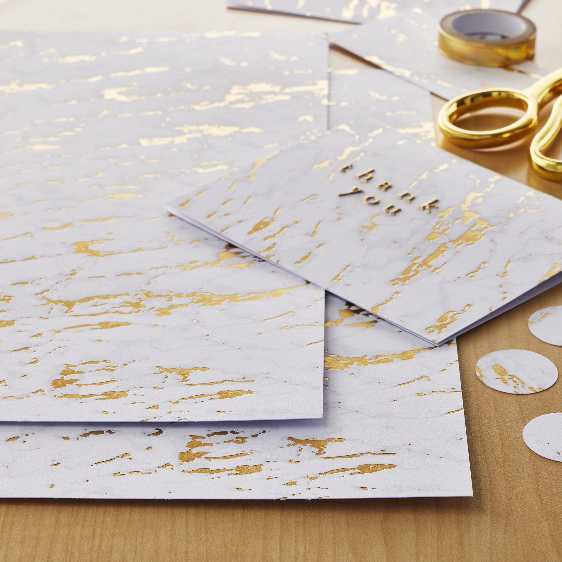 slide 2 of 2, Gold Marble Surface Decorated Paper By Recollections, 12" X 12", 12 in x 12 in
