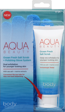 slide 1 of 1, Body Benefits Aqua Beauty Ocean Fresh Salt Scrub And Polishing Glove, 1 ct
