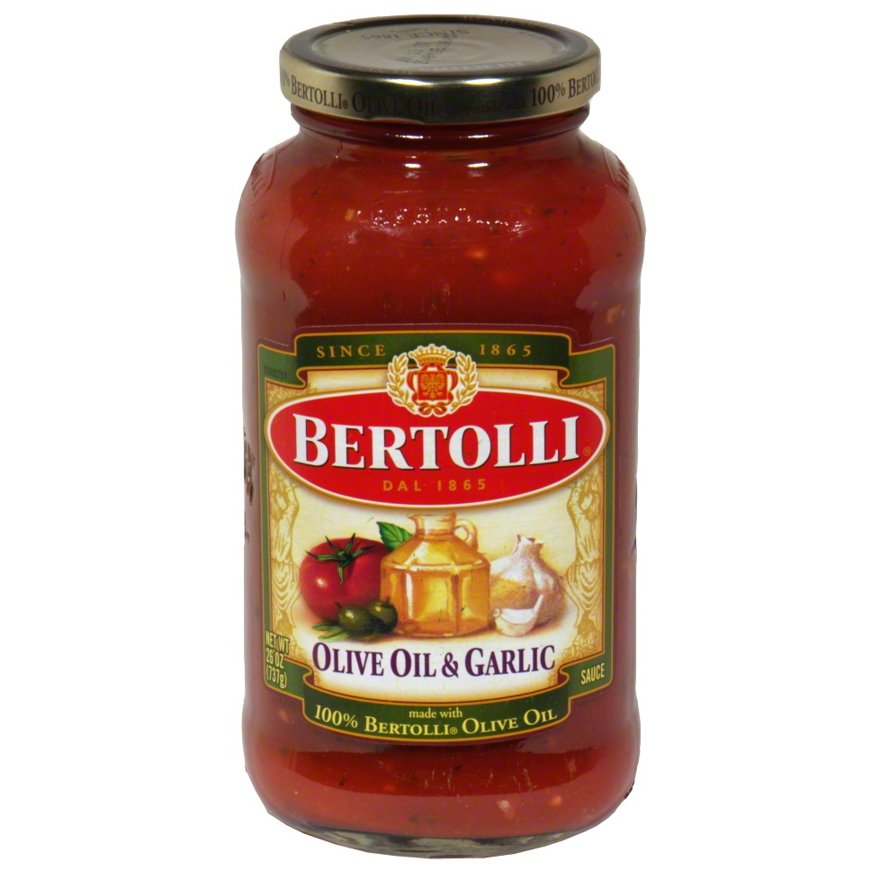 slide 1 of 1, Bertolli Olive Oil & Garlic, 24 oz