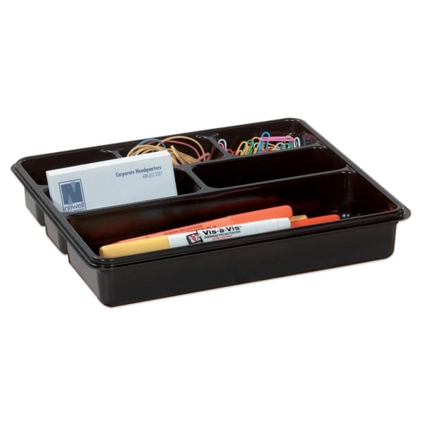 slide 1 of 1, Office Depot Brand 6-Compartment Utility Tray, 8'' X 9'', Black, 1 ct