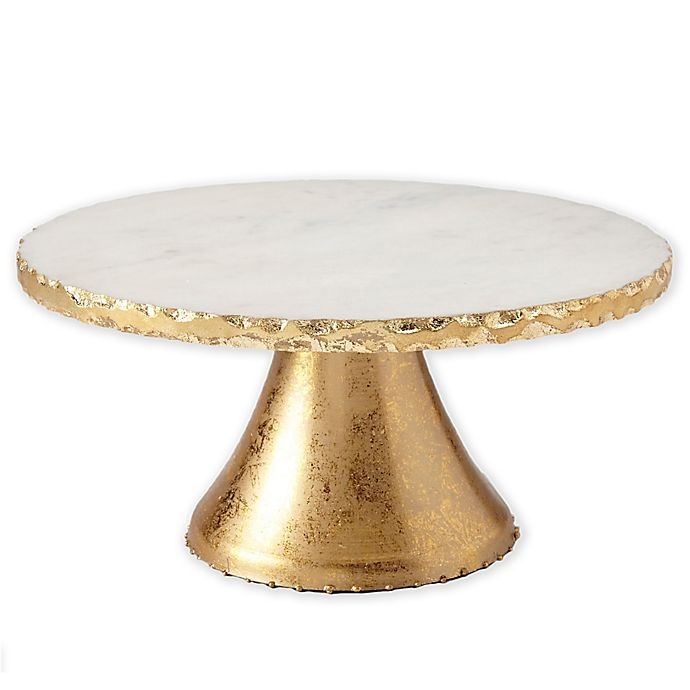 slide 1 of 2, Mud Pie Marble Cake Stand, 1 ct