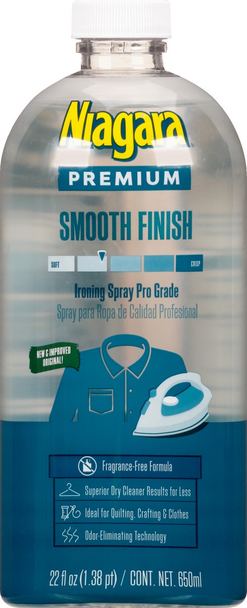 slide 6 of 12, Niagara Premium Smooth Finish Pro Grade Smooth Finish Ironing Spray 22 oz, 22 oz