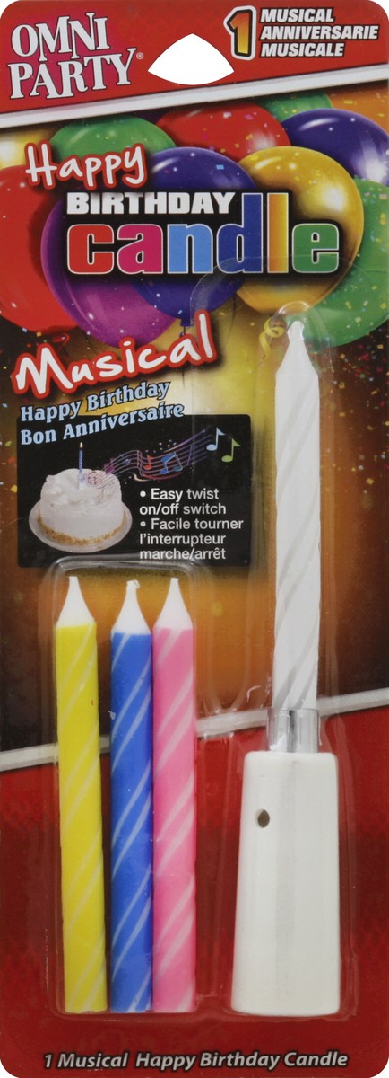slide 2 of 2, Omni Party Omniglow Musicl Hap Bday Candle, 1 ct