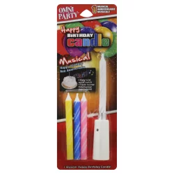 Omni Party Omniglow Musicl Hap Bday Candle