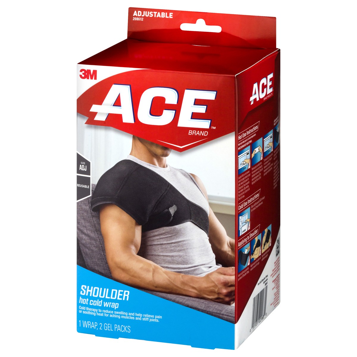 slide 7 of 11, ACE Size ADJ 3M Hot Cold Shoulder Wrap 1.0 ea, 1 ct
