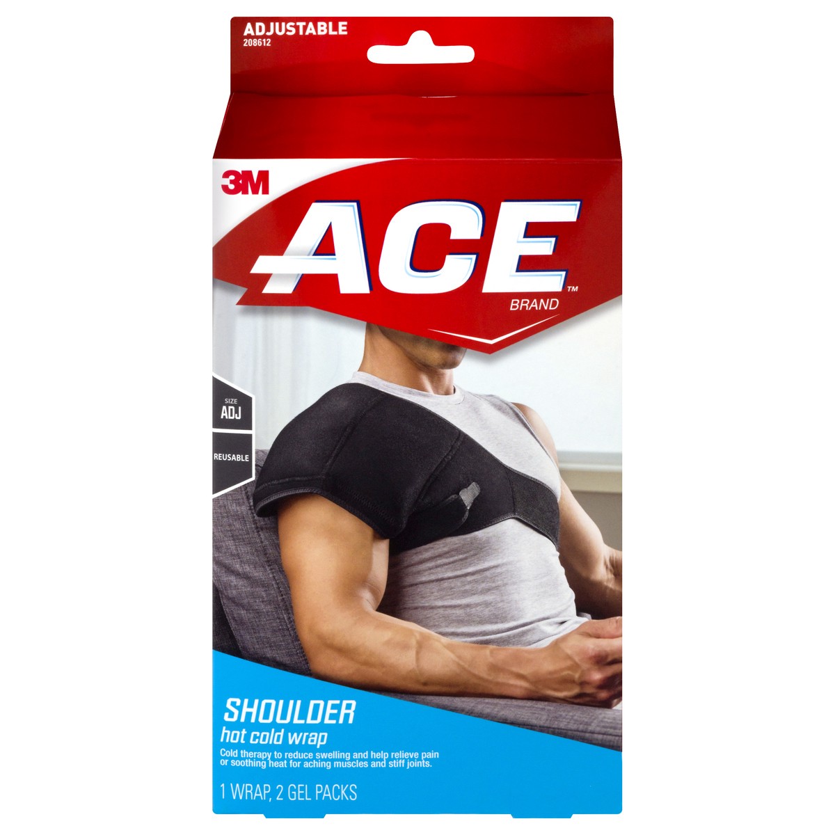 slide 1 of 11, ACE Size ADJ 3M Hot Cold Shoulder Wrap 1.0 ea, 1 ct