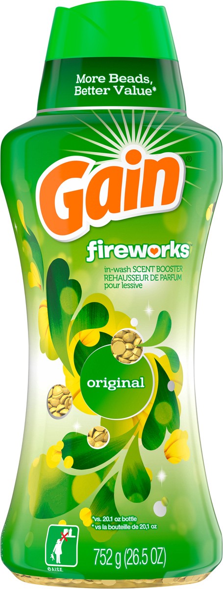 slide 2 of 4, Gain Fireworks In-Wash Scent Booster Beads, Original, 26.5 oz, 26.5 oz