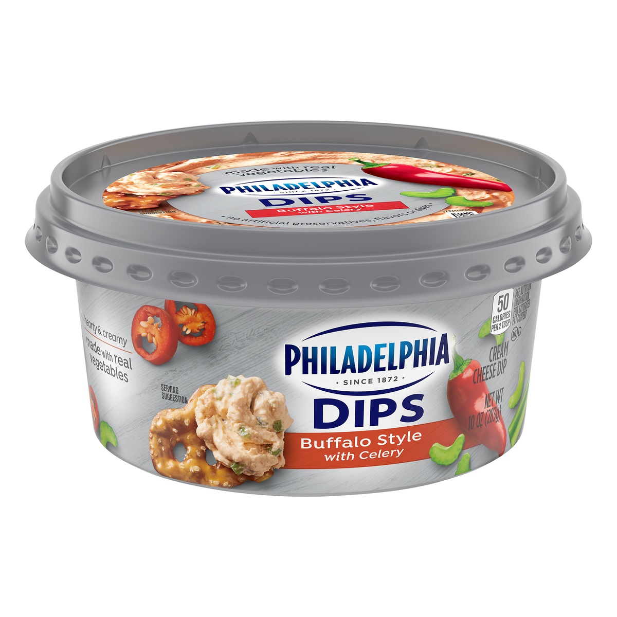 Philadelphia Dips Buffalo Style with Celery Cream Cheese Dip 10 oz Shipt