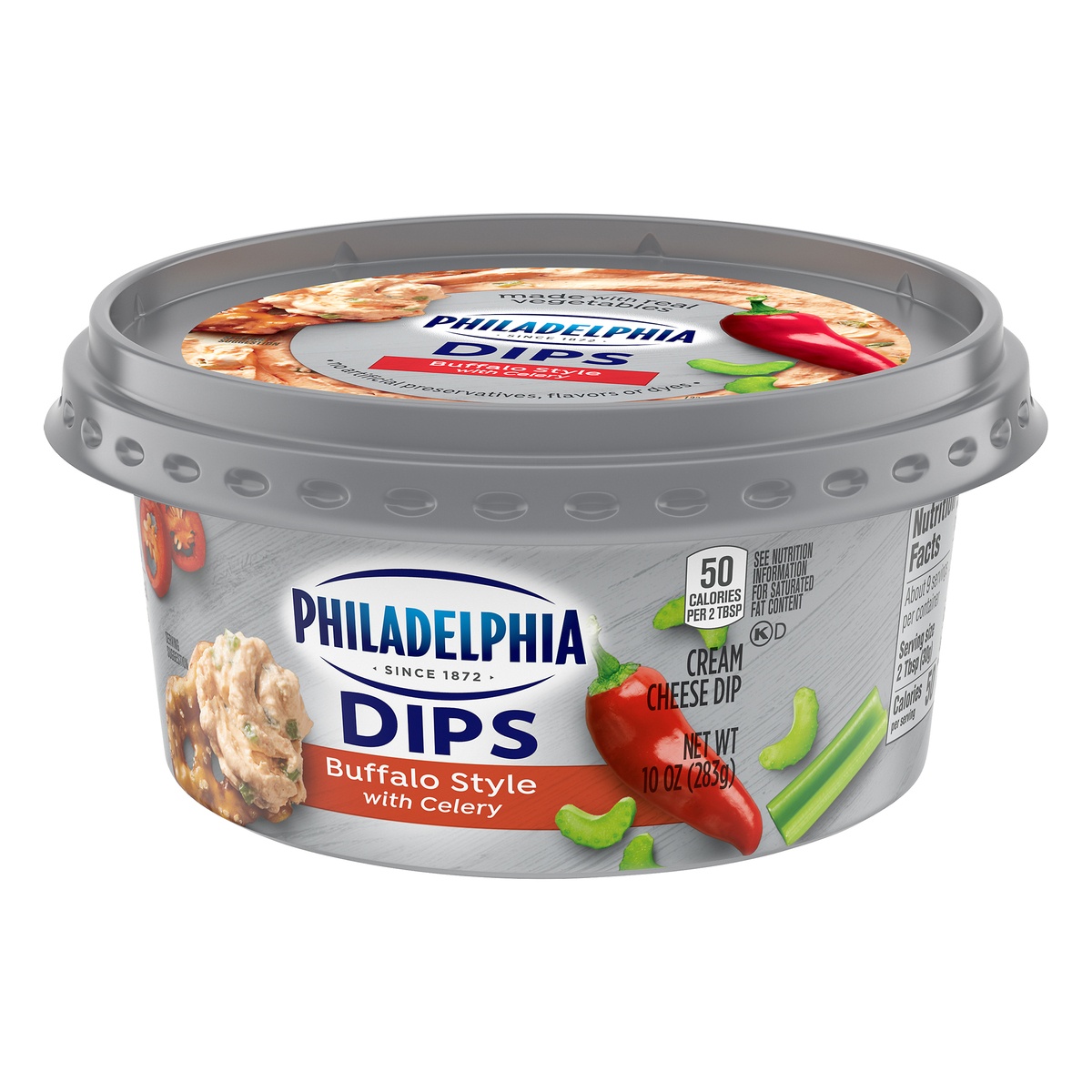 Philadelphia Dips Buffalo Style with Celery Cream Cheese Dip 10 oz Shipt