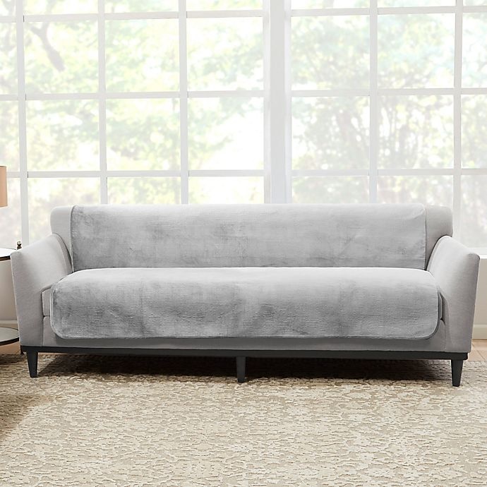 slide 1 of 1, SureFit Home Decor Luxe Maze Sofa Protector - Grey, 1 ct