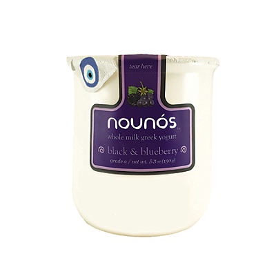 slide 1 of 1, Nounós Black & Blueberry Whole Milk Greek Yogurt, 5.3 oz