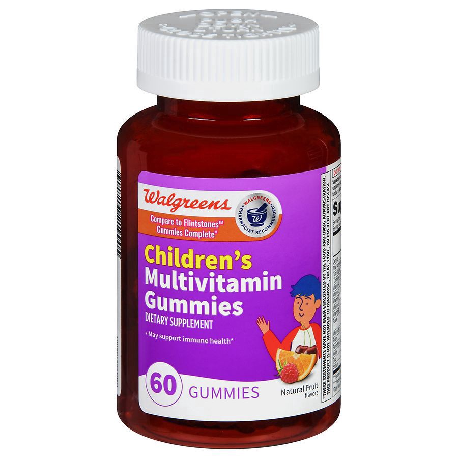 slide 1 of 5, Walgreens Children's Multivitamin Gummies Natural Fruit, 60 ct