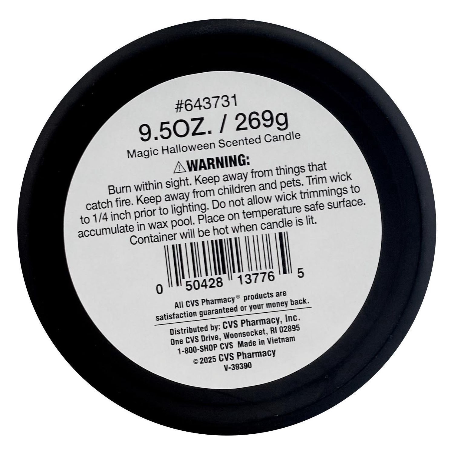 slide 2 of 2, SPOOKY VILLAGE Skeleton Text Candle, Metal Lid With Skull Knob, 9.5 oz