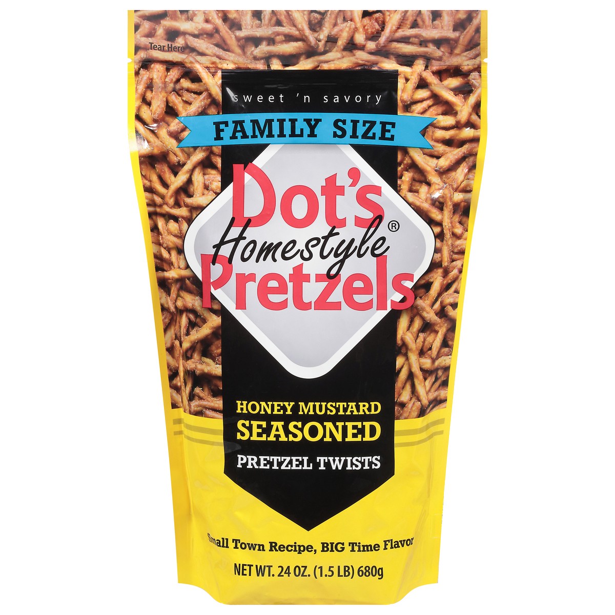 slide 1 of 4, Dot's Homestyle Pretzels Honey Mustard Seasoned Pretzel Twists Family Size 24 oz, 24 oz