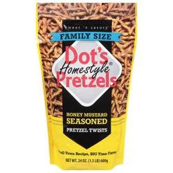 Dot's Homestyle Pretzels Honey Mustard Seasoned Pretzel Twists Family Size 24 oz