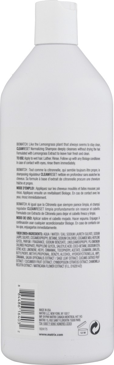 slide 5 of 9, Biolage Normalizing Clean Reset Lemongrass Shampoo 33.8 fl oz, 33.8 fl oz