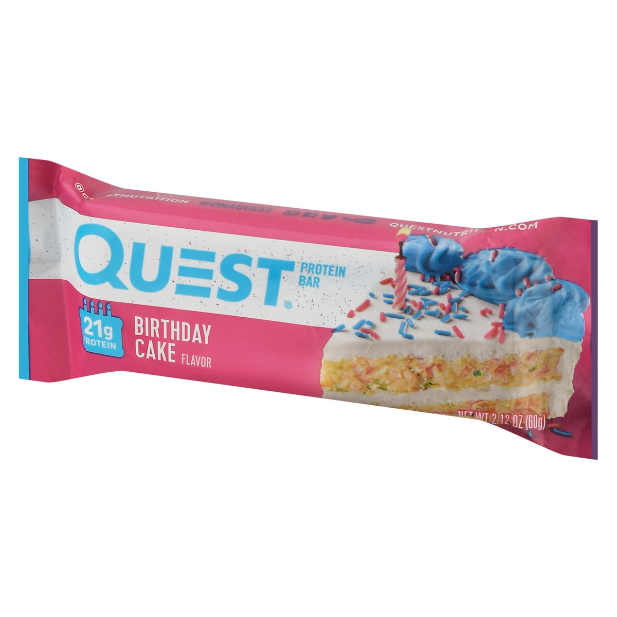 slide 2 of 12, Quest Birthday Cake Flavor Protein Bar 2.12 oz Bag, 2.12 oz