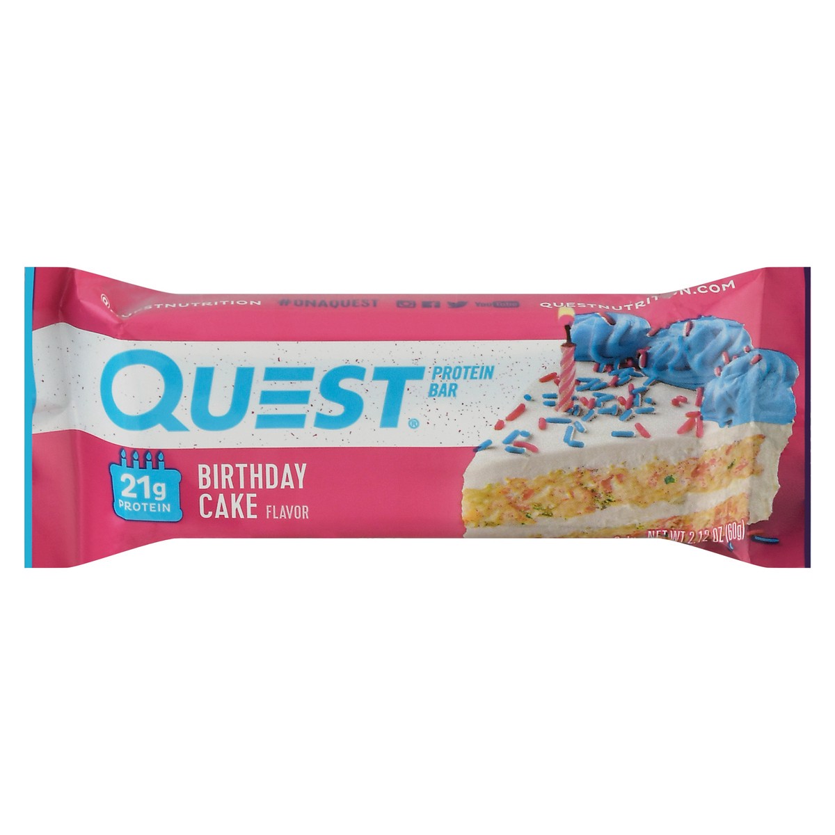slide 1 of 12, Quest Birthday Cake Flavor Protein Bar 2.12 oz Bag, 2.12 oz