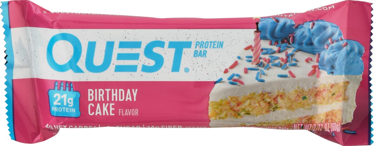slide 7 of 12, Quest Birthday Cake Flavor Protein Bar 2.12 oz Bag, 2.12 oz
