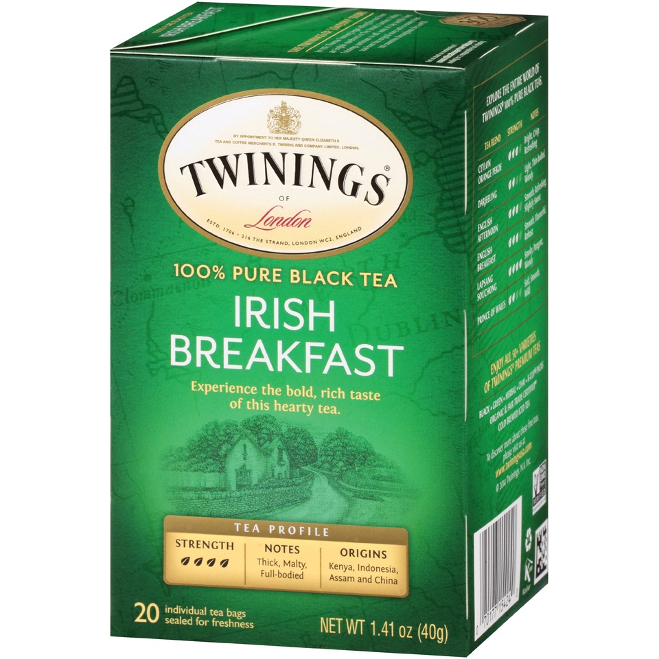 slide 3 of 7, Twinings Black Tea 100% Pure Irish Breakfast Bags, 20 ct