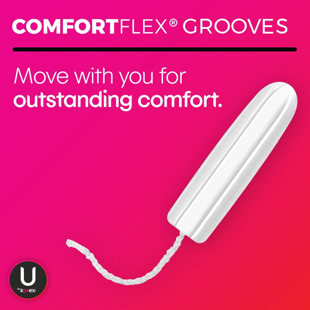 slide 4 of 6, U by Kotex Click Compact Tampons, Super Plus, Unscented, 45 Count, 45 ct