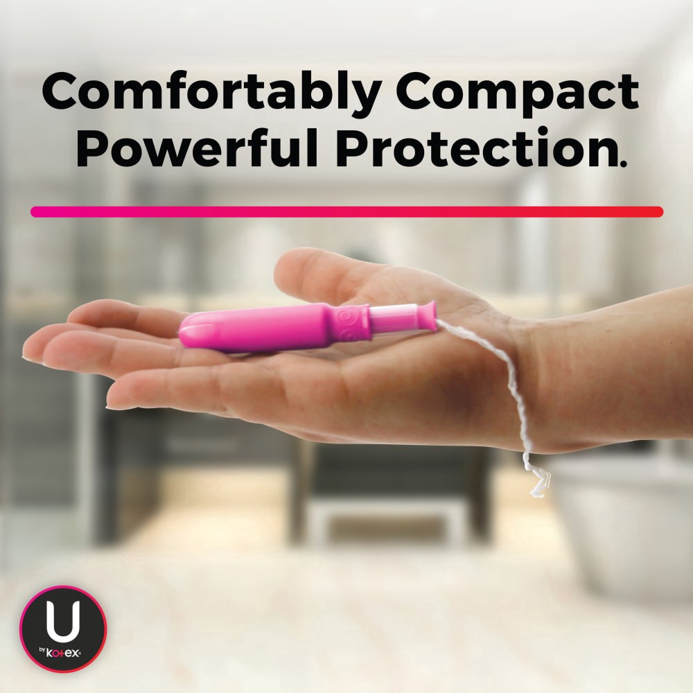 slide 3 of 6, U by Kotex Click Compact Tampons, Super Plus, Unscented, 45 Count, 45 ct