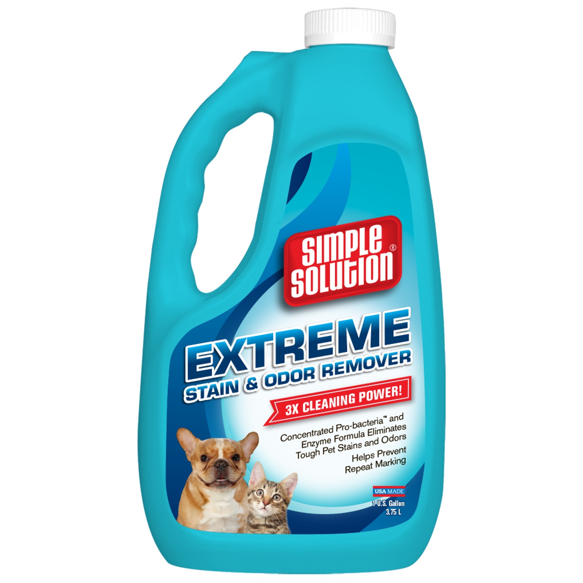 slide 1 of 1, Simple Solution Extreme Formula Stain & Odor Remover for Dogs, 1 gal