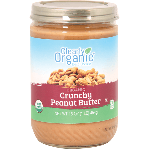 slide 1 of 1, Clearly Organic Crunchy Peanut Butter, 16 oz