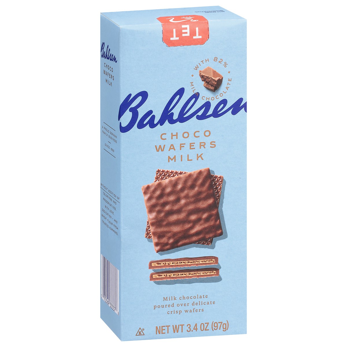slide 7 of 9, Bahlsen Choco Wafers Milk Chocolate, 3.4 oz