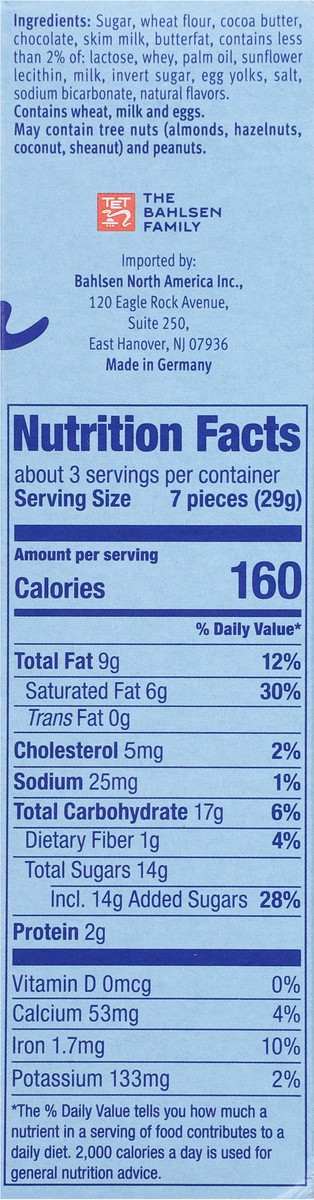 slide 3 of 9, Bahlsen Choco Wafers Milk Chocolate, 3.4 oz